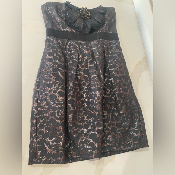 BCBGeneration MAXAZRIA Mini Halter Dress, Black jewelled and velvet halter tie - Picture 10 of 12